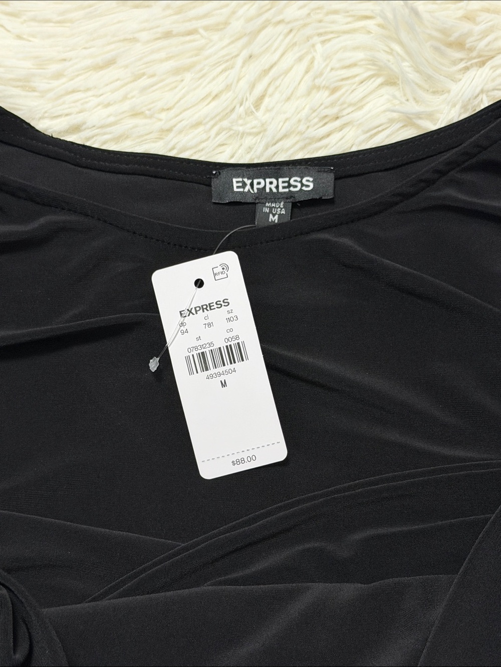 Express Crew Neck Long Sleeve Twist Front
Ruched Mini Dress - Picture 5 of 5